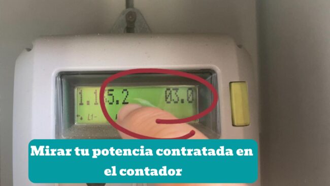 cómo ver la potencia contratada en tu contador